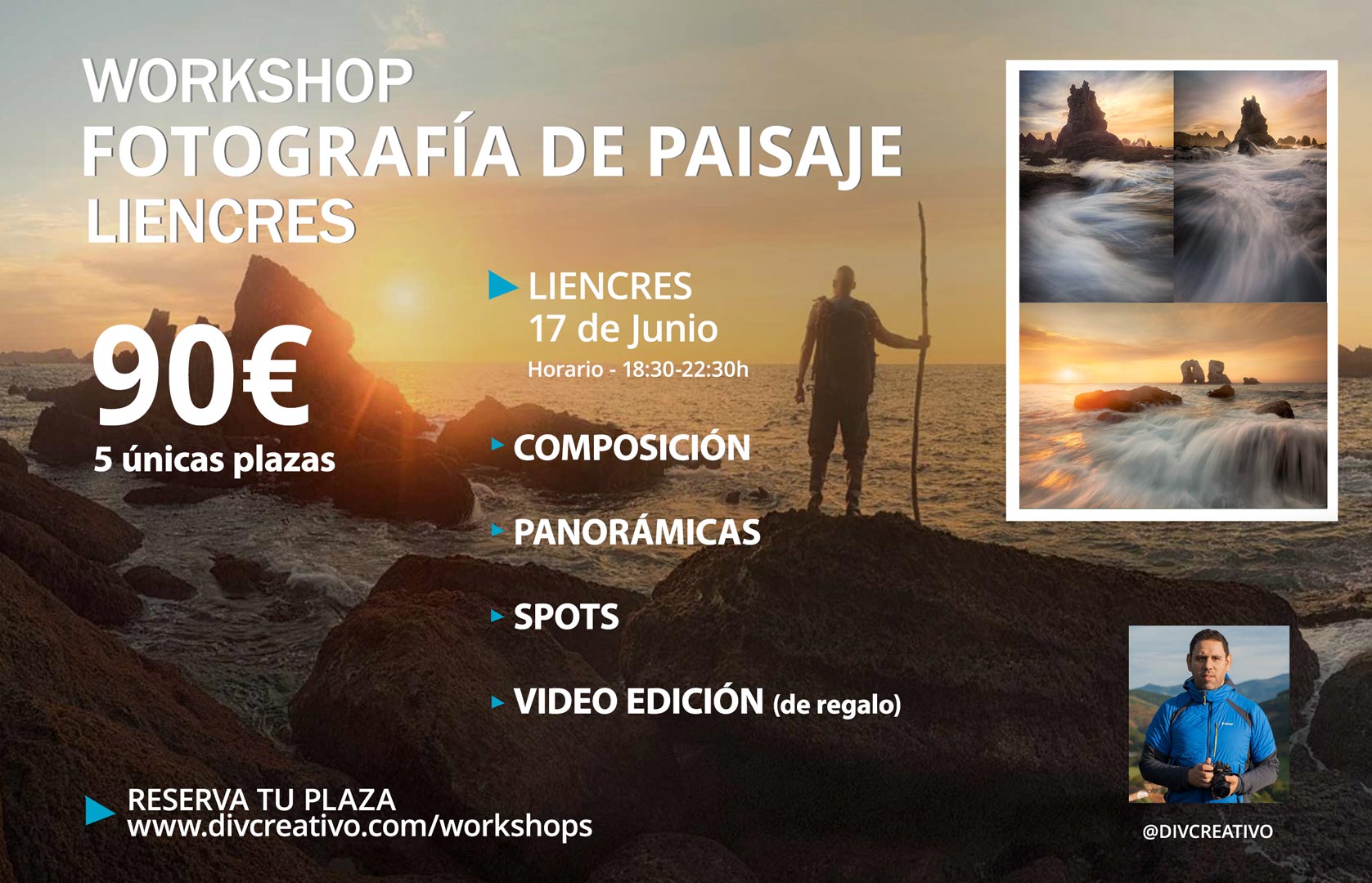 Workshop de fotografía de costa en Liencres by DIVCreativo