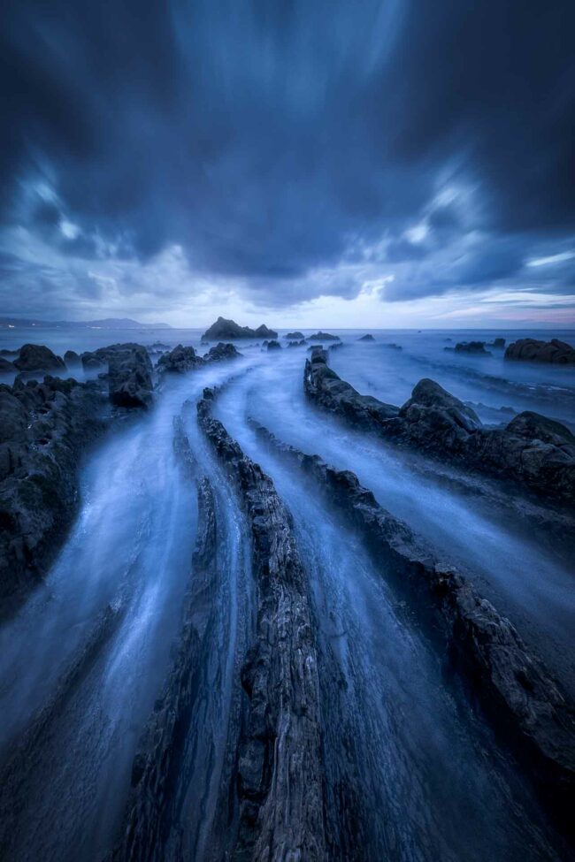 Barrika. la cola de dragon en hora azul- 2 -@ DIVCreativo - David de la Iglesia - Fotógrafo de Paisaje